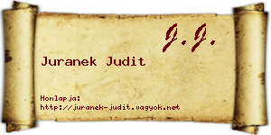 Juranek Judit névjegykártya